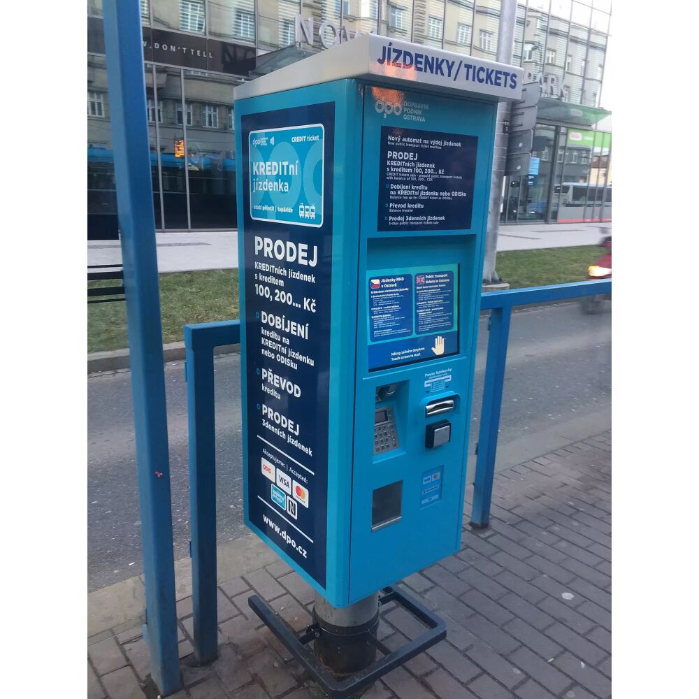 Dodávka jízdenkových automatů pro Dopravní podnik Ostrava